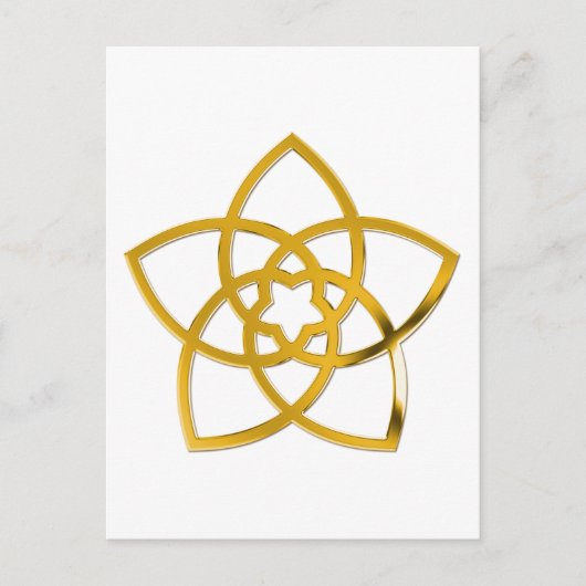 Symbool Venus Flower/GOLD Briefkaart (Voorkant)
