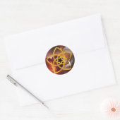 Symbool Venus Flower/GOLD | Fantastische liefde Ronde Sticker (Envelop)