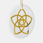 Symbool Venus Flower/GOLD Keramisch Ornament (Rechts)