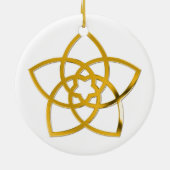 Symbool Venus Flower/GOLD Keramisch Ornament (Achterkant)