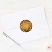 Symbool Venus Flower/GOLD | zonsondergang Ronde Sticker (Envelop)