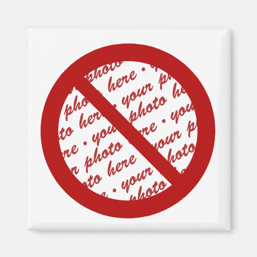 Symbool verbieden of verbieden - Afbeelding toevoe Magneet (Voorkant)