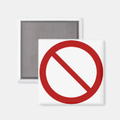 Symbool Verbod of Verbod Magneet (Voorkant / Achterkant)