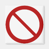 Symbool Verbod of Verbod Magneet (Voorkant)