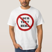 Symbool Verbod of Verbod T-shirt (Voorkant)