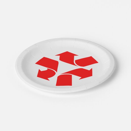 Symbool verwijderen papieren bordje (Gekanteld)