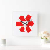 Symbool verwijderen vierkante klok (Huis)