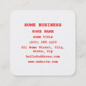 Symbool verwijderen vierkante visitekaartje (Achterkant)