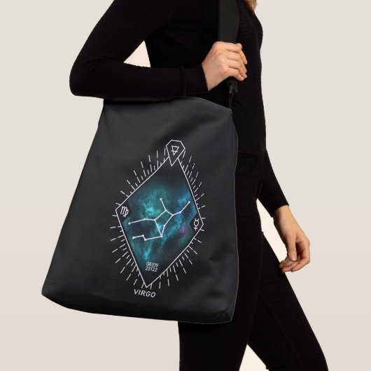 Symbool Virgo Constellation & Zodiac Crossbody Tas (Dichtbij)