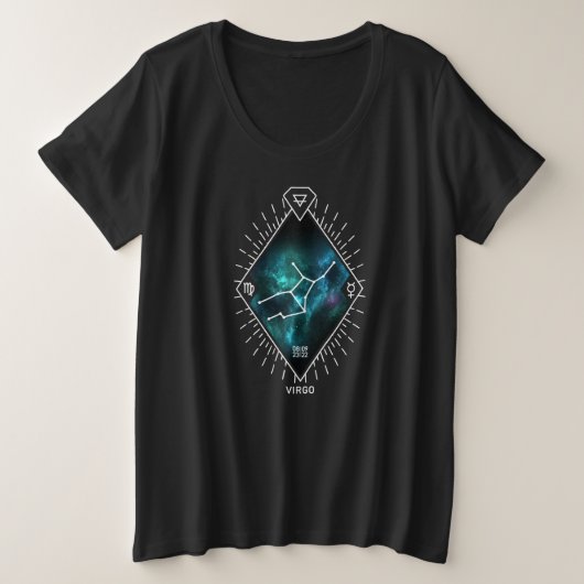 Symbool Virgo Constellation & Zodiac Grote Maat T-shirt (Design voorkant)