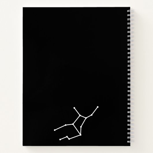 Symbool Virgo Constellation & Zodiac Notitieboek (Achterkant)
