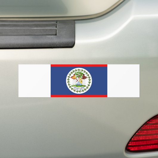 Symbool vlaggenland Belize Bumpersticker (Op auto)