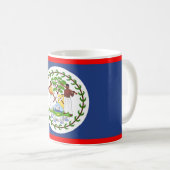 Symbool vlaggenland Belize Koffiemok (Voorkant rechts)
