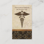 Symbool voor artsen en apothekers visitekaartje (Achterkant)