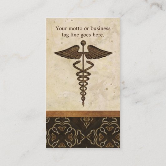 Symbool voor artsen en apothekers visitekaartje (Achterkant)