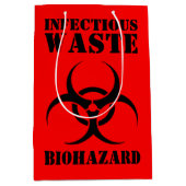 Symbool voor besmettelijk afval en biologisch geva medium cadeauzakje (Voorkant)