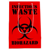 Symbool voor besmettelijk afval en biologisch geva medium cadeauzakje (Achterkant)