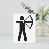 Symbool voor boogschieten briefkaart (Staand voorkant)