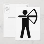 Symbool voor boogschieten briefkaart (Voorkant / Achterkant)