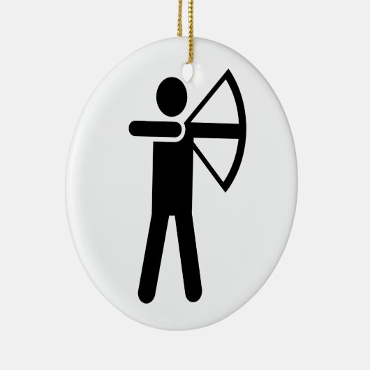 Symbool voor boogschieten keramisch ornament (Rechts)
