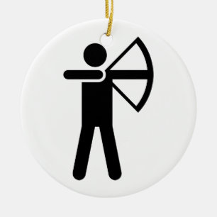 Symbool voor boogschieten keramisch ornament
