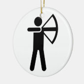 Symbool voor boogschieten keramisch ornament (Links)