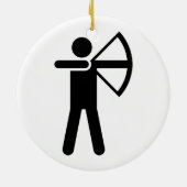 Symbool voor boogschieten keramisch ornament (Achterkant)
