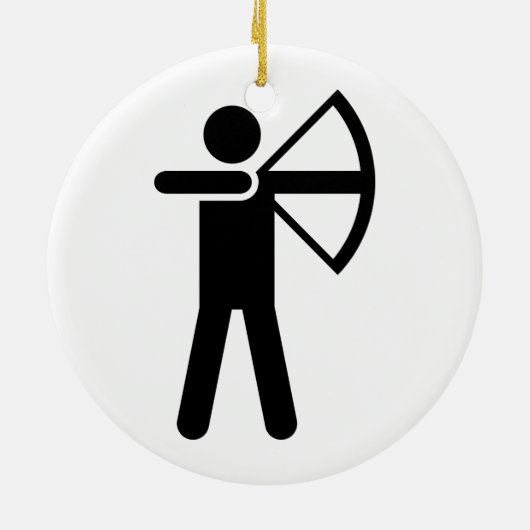 Symbool voor boogschieten keramisch ornament (Achterkant)