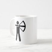 Symbool voor boogschieten koffiemok (Voorkant links)