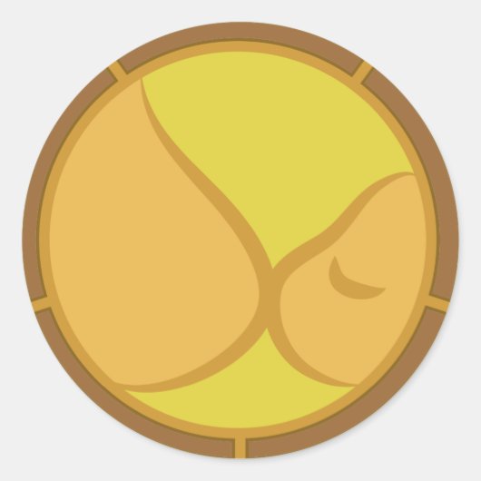 Symbool voor borstvoeding ronde sticker (Voorkant)