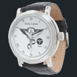 Symbool voor chiropractische geneeskunde | Aangepa Horloge<br><div class="desc">Elegant en professioneel gepersonaliseerd horloge op maat van een Chiropractische professional. Het is voorzien van een naam en een symbool van het beroep.</div>
