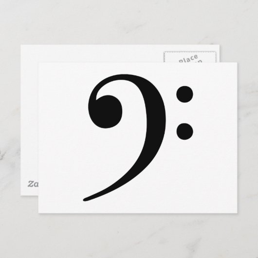 Symbool voor Clef-muziek Briefkaart (Voorkant / Achterkant)