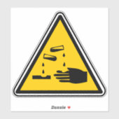 Symbool voor corrosieve materiaalgevaren sticker (Vel)
