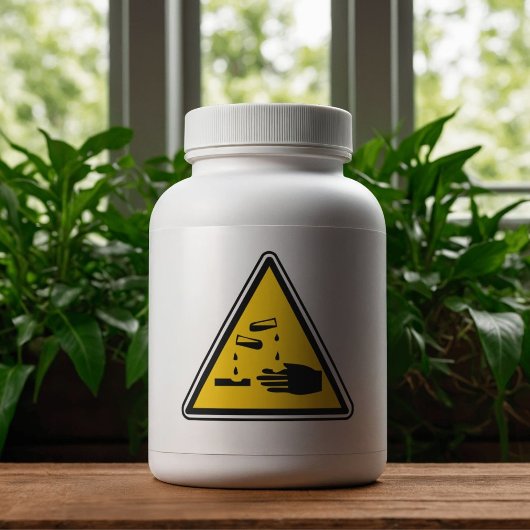 Symbool voor corrosieve materiaalgevaren sticker