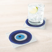 Symbool voor de bescherming van het naaldhoekje glazen onderzetter (Schuin)