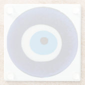 Symbool voor de bescherming van het naaldhoekje glazen onderzetter (Achterkant)