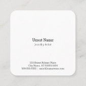 Symbool voor de bescherming van het naaldhoekje vierkante visitekaartje (Achterkant)