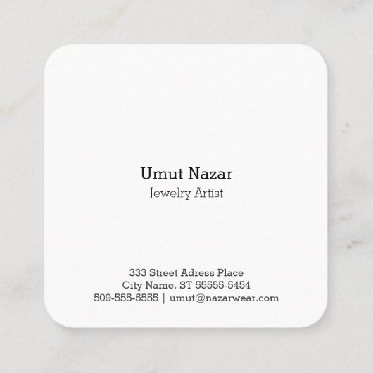 Symbool voor de bescherming van het naaldhoekje vierkante visitekaartje (Achterkant)