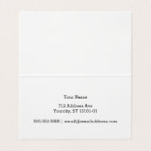 Symbool voor de bescherming van het naaldhoekje visitekaartje (Binnenkant ongevouwen)