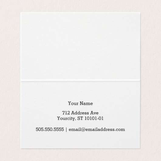 Symbool voor de bescherming van het naaldhoekje visitekaartje (Binnenkant ongevouwen)