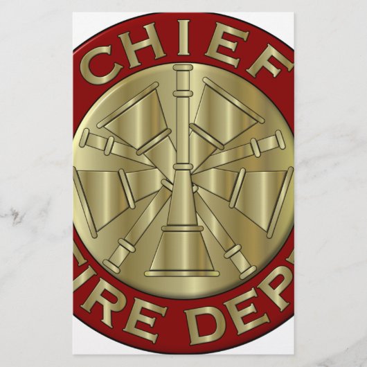 Symbool voor de brandweer briefpapier (Voorkant)