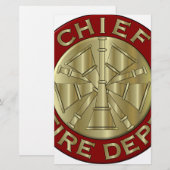 Symbool voor de brandweer briefpapier (Voorkant / Achterkant)