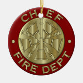 Symbool voor de brandweer keramisch ornament (Voorkant)