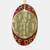 Symbool voor de brandweer keramisch ornament (Links)