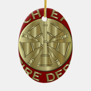 Symbool voor de brandweer keramisch ornament