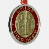 Symbool voor de brandweer metalen ornament (Rechts)
