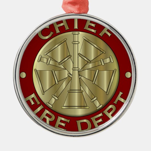 Symbool voor de brandweer metalen ornament (Voorkant)