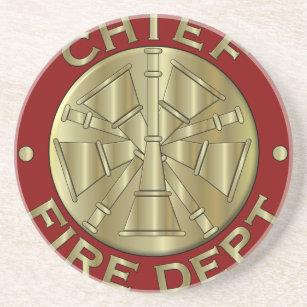 Symbool voor de brandweer zandsteen onderzetter
