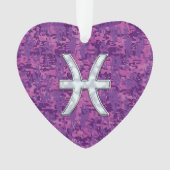 Symbool voor de dierentuin van de pisces op Fuchsi Ornament (voorkant)