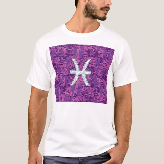 Symbool voor de dierentuin van de pisces op Fuchsi T-shirt (Voorkant)